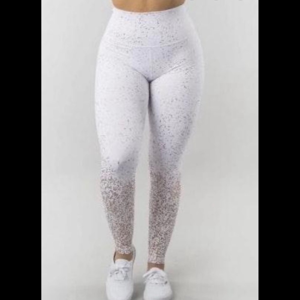 COPY - BuffBunny NWT White & Rose Gold Leggings (…
